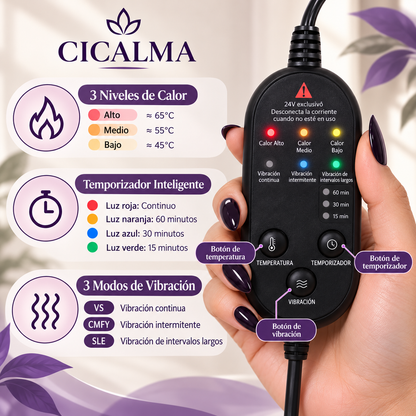 CICALMA Lunéa™ – Faja térmica con masaje y luz roja